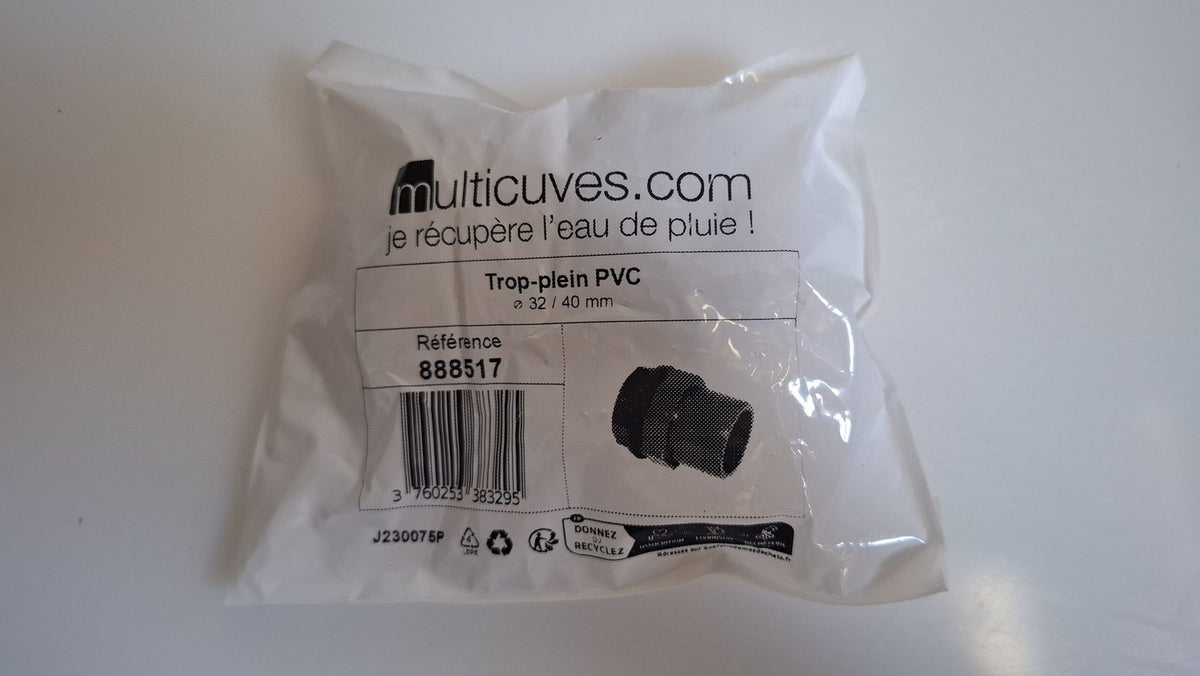 Trop-plein PVC 32/40 mm